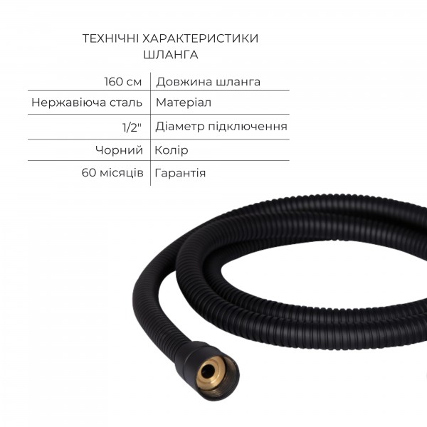 Душевая система скрытого монтажа с термостатом черная Qtap Votice QTVOT6443T105NKB47690