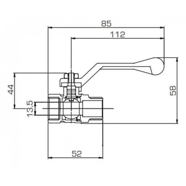 Кульовий кран 1/2" внутрішнє-зовнішнє різблення REMER 362MF12
