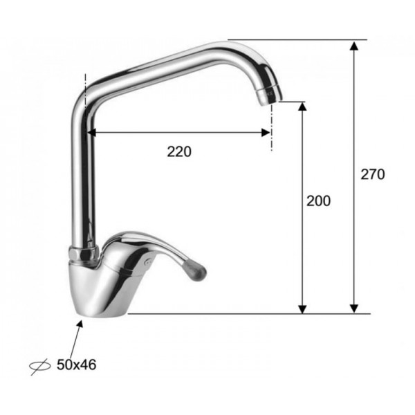 Змішувач для кухні DANIEL T10617CR