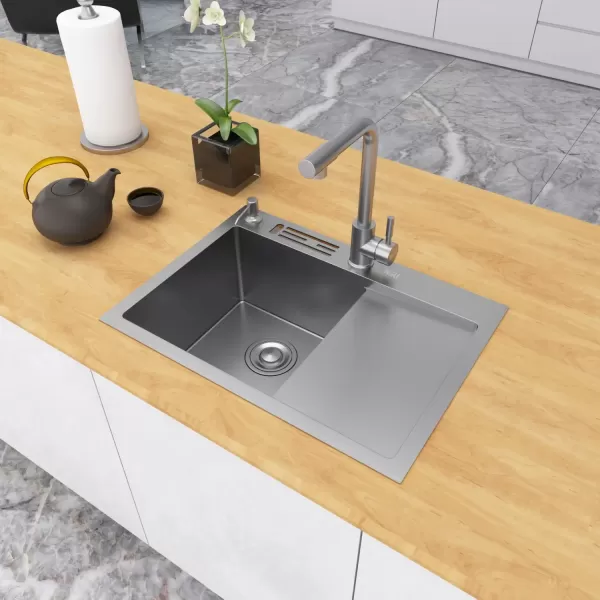 Накладная мойка на кухню с правым крылом 1.5 мм Nett NS-6045(R)