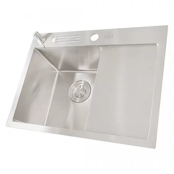 Накладная мойка на кухню с правым крылом 1.5 мм Nett NS-6045(R)