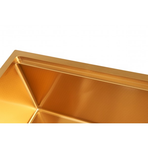 Золота мийка під стільницю з декором нержавіюча Nett NGS-5742