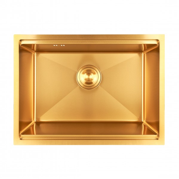 Золота мийка під стільницю з декором нержавіюча Nett NGS-5742