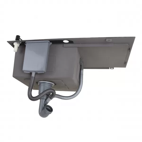 Черная раковина на кухню с правое крылом Nett NB-6045(R)