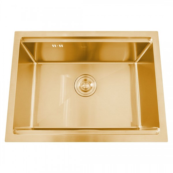 Золотая мойка под столешницу из нержавейки кухонная станция Nett NG-5742 Золотая мойка под столешницу из нержавейки кухонная станция Nett NG-5742