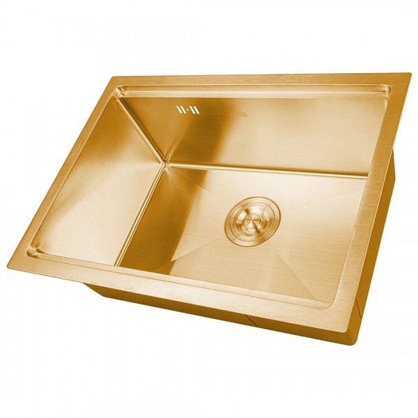 Золотая мойка под столешницу из нержавейки кухонная станция Nett NG-5742 Золотая мойка под столешницу из нержавейки кухонная станция Nett NG-5742
