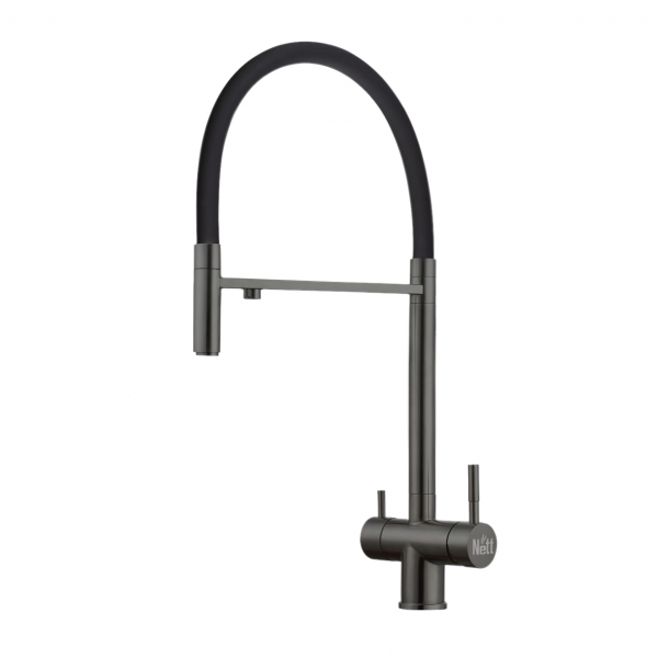 Графитовый смеситель с подключением к фильтрованной воде нержавеющий Nett GFGr-56