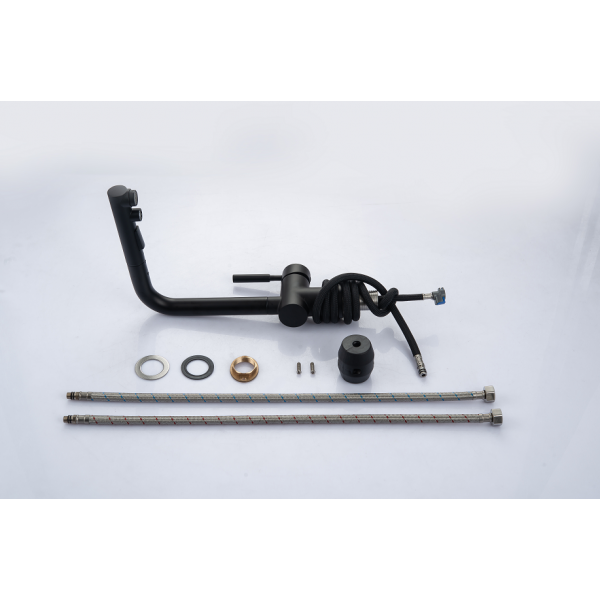 Cмеситель черный для кухни с выдвижным изливом Nett FBL-34