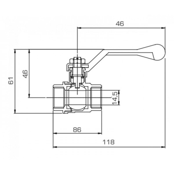Кульовий кран 1/2" з зовнішнім різьбленням REMER 371MM12
