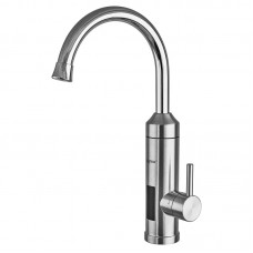 Проточний водонагрівач для кухні нержавіюча сталь 3,3 кВт з індикатором температури ZERIX ELW35-E (ZX5576)