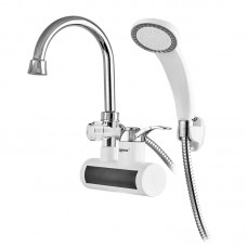 Водонагреватель проточный для ванны с душем 3 кВт с индикатором температуры и УЗО Zerix ELW22-EW (ZX4934)