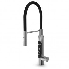 Проточний водонагрівач для кухні чорний з гнучким виливом 3,4 кВт Mixxus Electra 570-EF (MI6641)