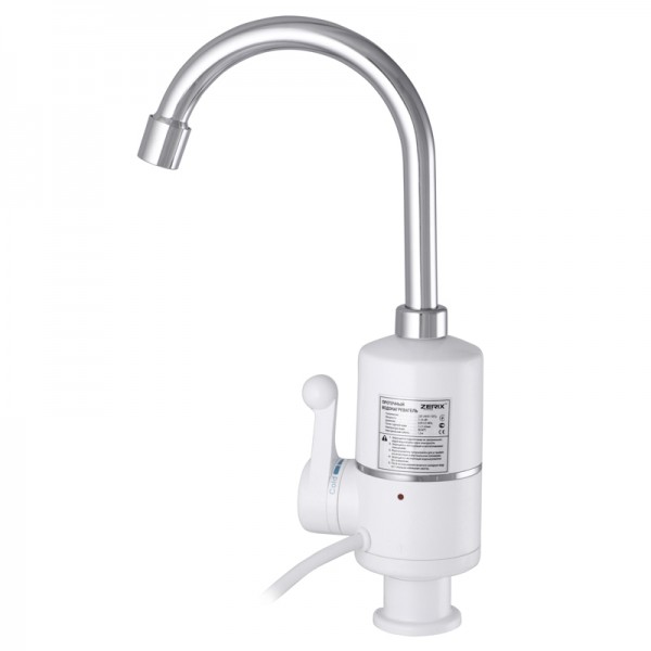 Проточный водонагреватель для кухни 3,6 кВт с индикатором температуры ZERIX ELW06-E (ZX2777)