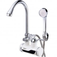 Проточный водонагреватель для ванны с душем настенній 3,6 кВт с индикатором температуры и УЗО Zerix ELW08-EPW (ZX2751)