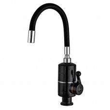 Проточный водонагреватель для кухни черный с гибким изливом 3 кВт Zerix ELW06-F Black (ZX5032)