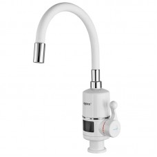 Проточный водонагреватель для кухни с гибким изливом и индикатором температуры 3,3 кВт Zerix ELW06-EF-WHITE