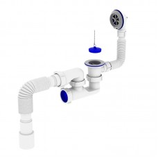 Сифон для ванны 1 1/2" x 40/50 с пробкой Zerix ZX4958