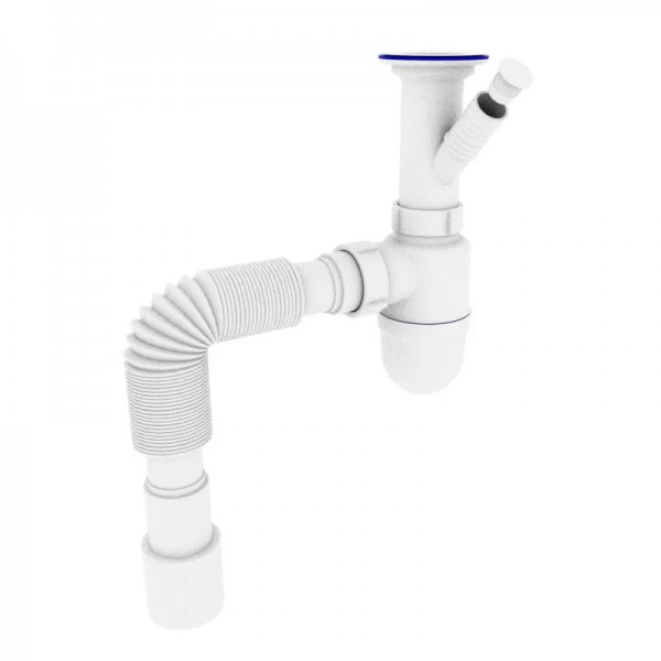 Сифон для раковины с отводом для стиральной машины 1 1/2 х 40/50 ZERIX ZX4949