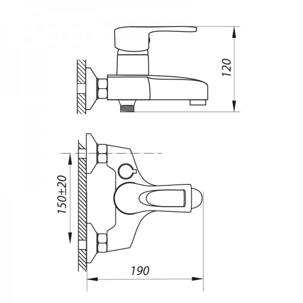 Смеситель для ванны Zerix FAD 279 ZX0210