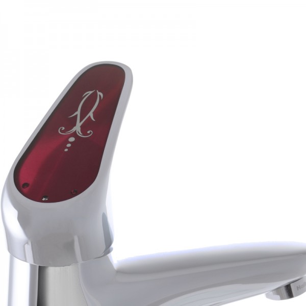 Смеситель для умывальника Haiba Magic 001 с красной ручкой HB0684