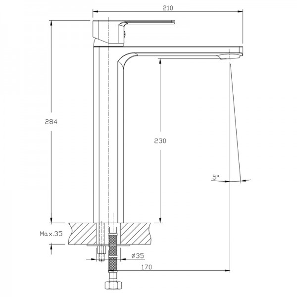 Змішувач для умивальника Haiba Kubus 001 HB0839