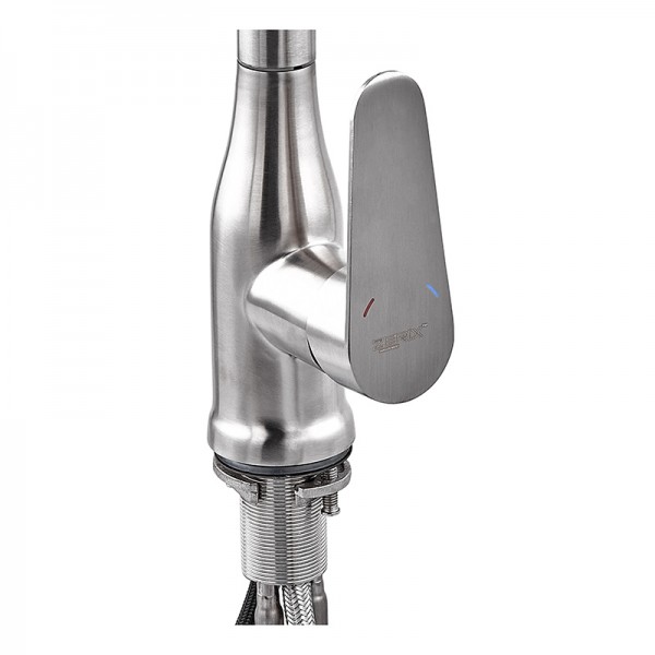 Змішувач для кухні з висувною лійкою Zerix PUL-014 з нерж. сталі SUS304 (ZX5034)