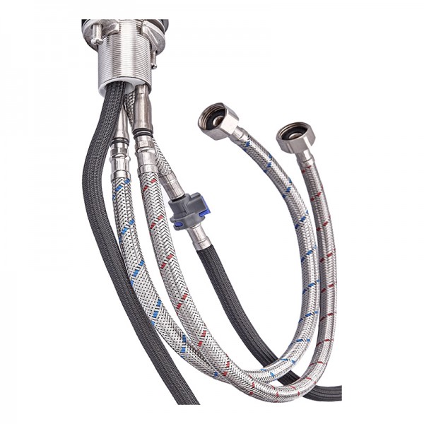 Змішувач для кухні з висувною лійкою Zerix PUL-014 з нерж. сталі SUS304 (ZX5034)