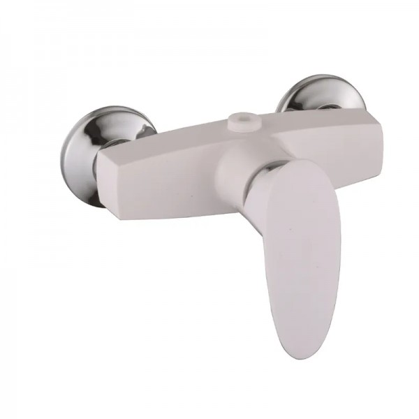 Смесители для душевой кабины Plamix Cezar-003 SET White (со шлангом, лейкой и кронштейном) (PM0665)