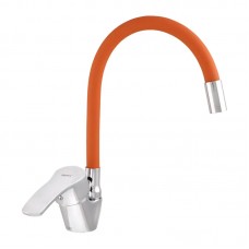Смеситель для кухни с гибким изливом Zerix YUB 279 оранжевый ZX0443