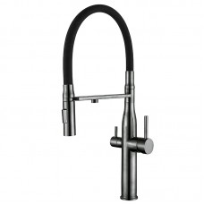 Змішувач для кухні з гнучким виливом Mixxus VTM-021 графіт MI6088