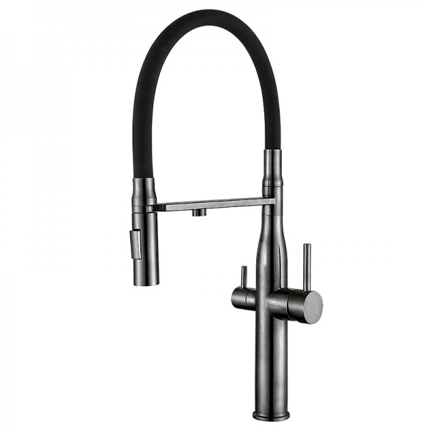 Змішувач для кухні з гнучким виливом Mixxus VTM-021 графіт MI6088