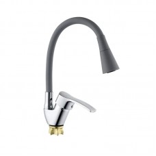 Змішувач для кухні з гнучким виливом Champion YUB 011-279 сірий MI6425