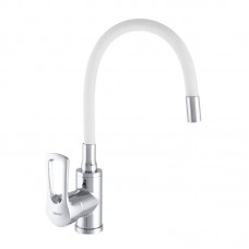 Змішувач для кухні з гнучким виливом Zerix SAR 181 білий ZX2671