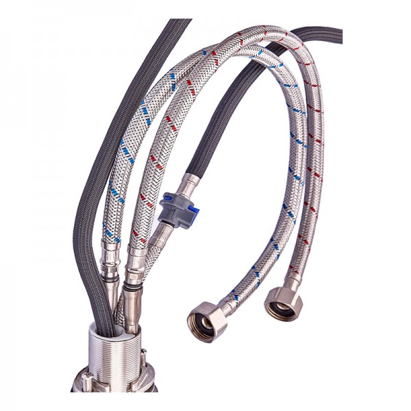 Смеситель для кухни с вытяжной лейкой и подключением к фильтру Zerix PUL-014 черный ZX5035