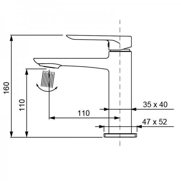 Смеситель для умывальника Koer KB-10028-12 KR5291