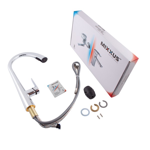 Смеситель для кухни с вытяжным изливом Mixxus Premium WARTA 014 MI6956