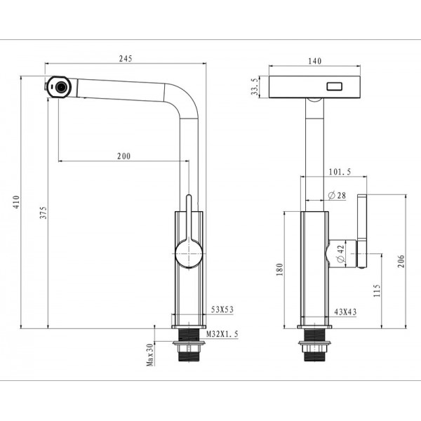 Смеситель для кухни Mixxus Premium HAMMER 014 MI6953
