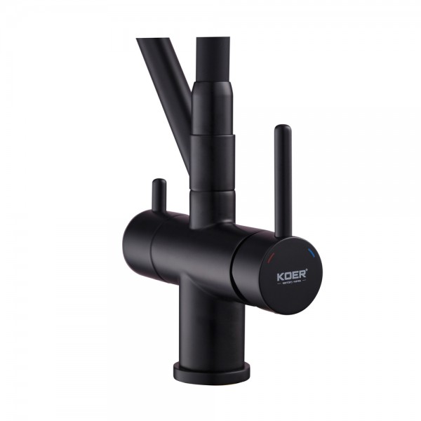 Кухонний змішувач з силік. виливом і вих. для питної води KOER KB-72006-05 (KR3380)