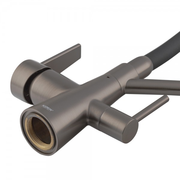 Кухонный смеситель с силиком. изливом и исх. для питьевой воды KOER KB-72003-07 (KR3377)