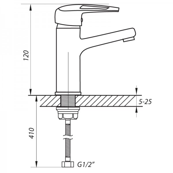 Смеситель для умывальника Zerix UNO A446 (ZX2934)
