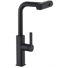 Змішувач для кухні з висувним виливом Mixxus Premium HAMMER 014 BLACK (MI6954)