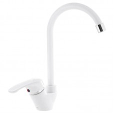 Смеситель для кухни Plamix Afina-011 Белый (без подводки) (PM0578)