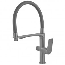 Смеситель для кухни с гибким изливом и подключением к фильтру Mixxus Premium DERBY 021 черный MI6612