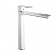Смеситель для умывальника HAIBA ALEX 001 HIGH WHITE-CHROME (HB9564)