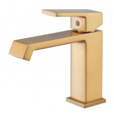 Смеситель для умывальника HAIBA GAUDI 001 золото брашированное HB9583