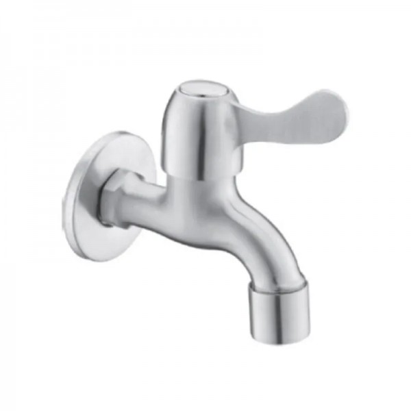 Кран для холодной воды ZERIX BIB-001 из нержавеющей стали SUS304 (упаковка блистер) (ZX5687)