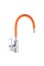 Смеситель для кухни Zerix SAR 181 с оранжевым силиконовым изливом (ZX2674)