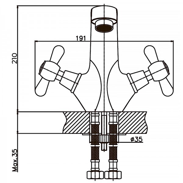 Змішувач для умивальника Haiba Dominox 161 матовий HB0072