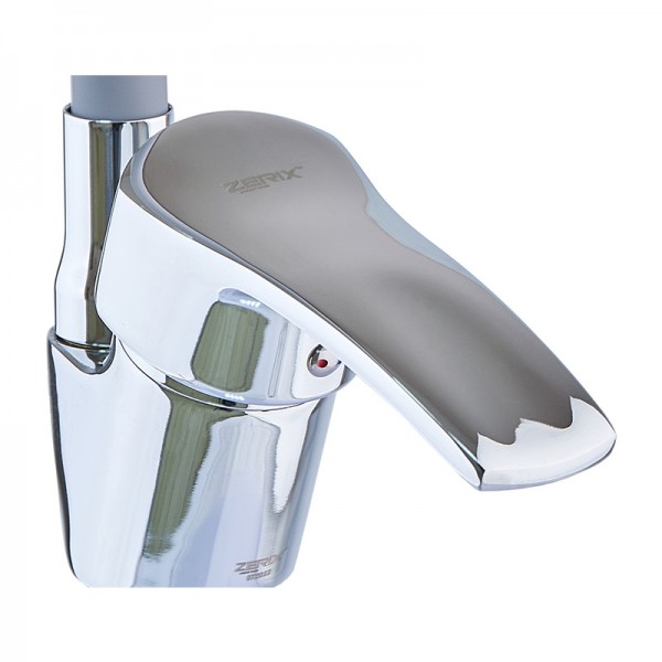 Змішувач для кухні з гнучким виливом Zerix YUB 279 сірий ZX4654