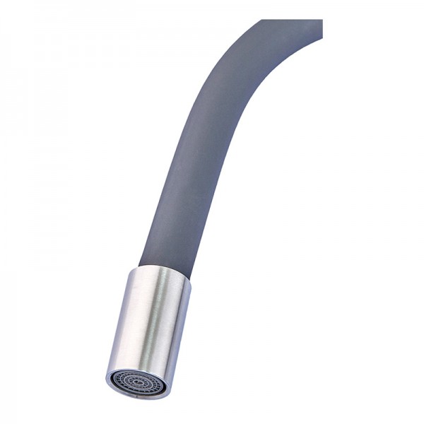 Змішувач для кухні з гнучким виливом Zerix YUB 279 сірий ZX4654